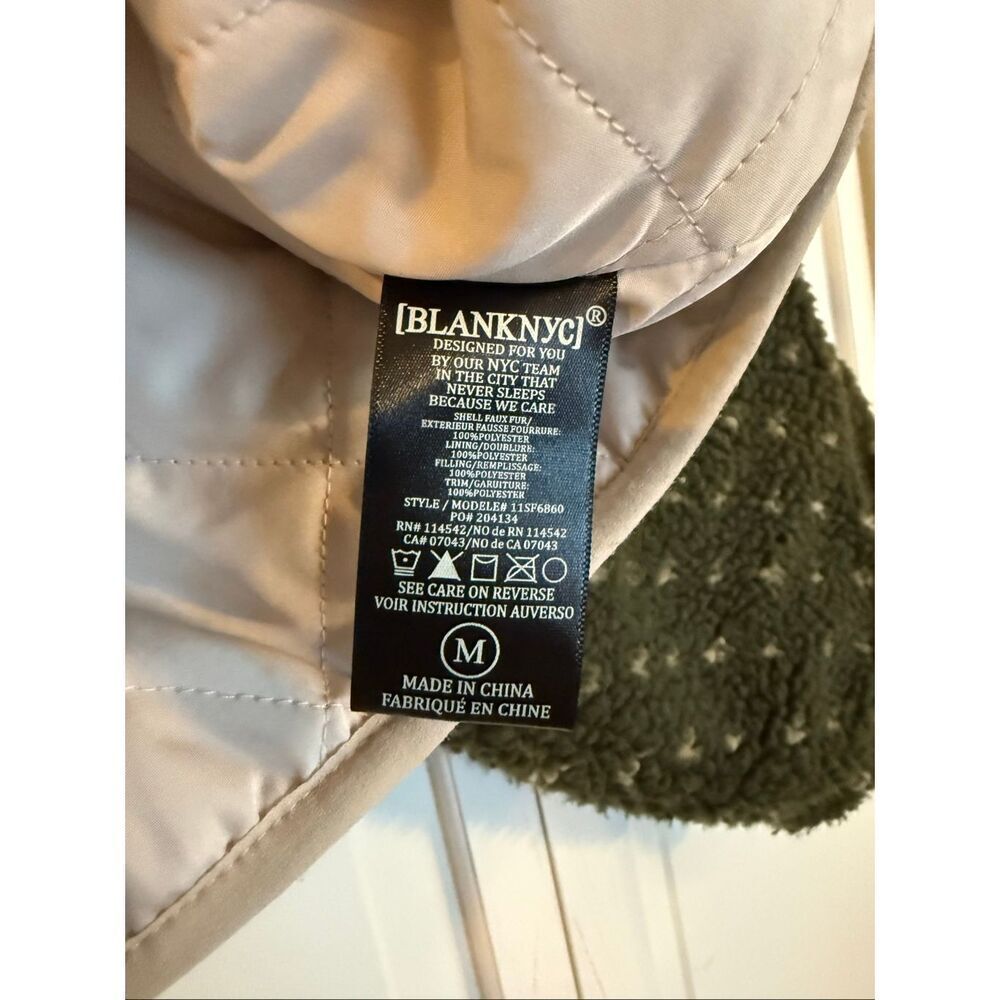 Blank NYC green printed Sherpa oversized jacket size M - Picture 7 of 10